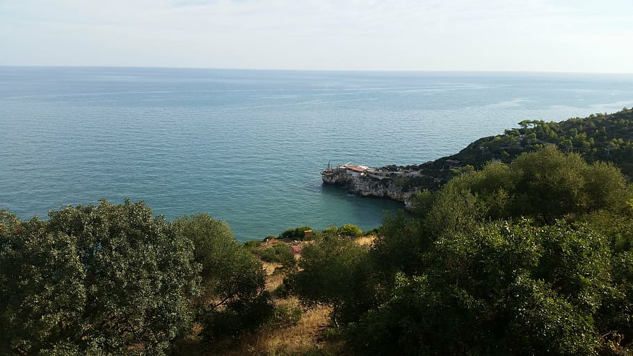sea, sky, mountain, summer, beach, landscape, water, scenics - nature HD wallpaper