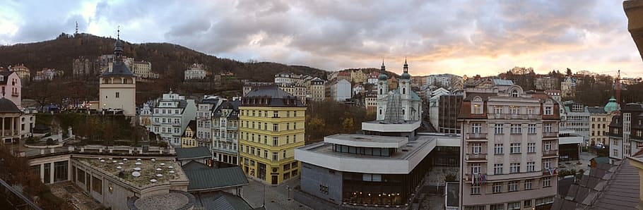panorama, architecture, travel, city, panoramic image, building exterior HD wallpaper