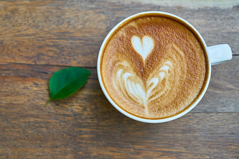 white ceramic coffee cup with brown liquid, cafe, table, food HD wallpaper