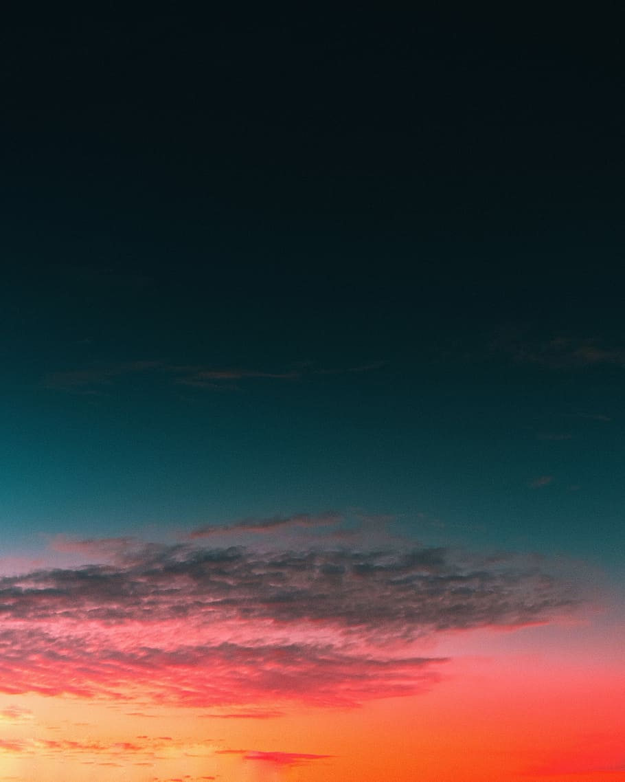 sunset photograph, clouds during golden hour, sky, beauty in nature HD wallpaper