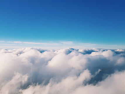 In heaven, white cloud formation during daytime, above the cloud HD wallpaper