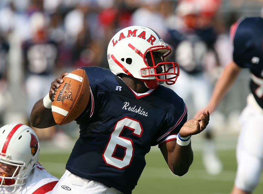 american football, quarterback, helmet, team, american football player, HD wallpaper