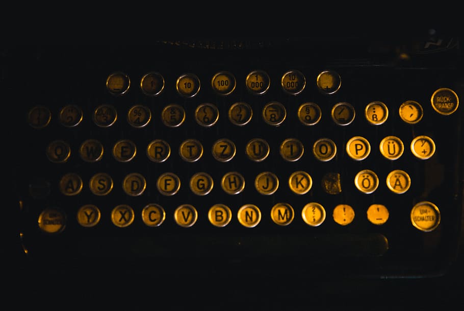 vintage, keys, old, classic, letters, retro, typewriter, indoors HD wallpaper