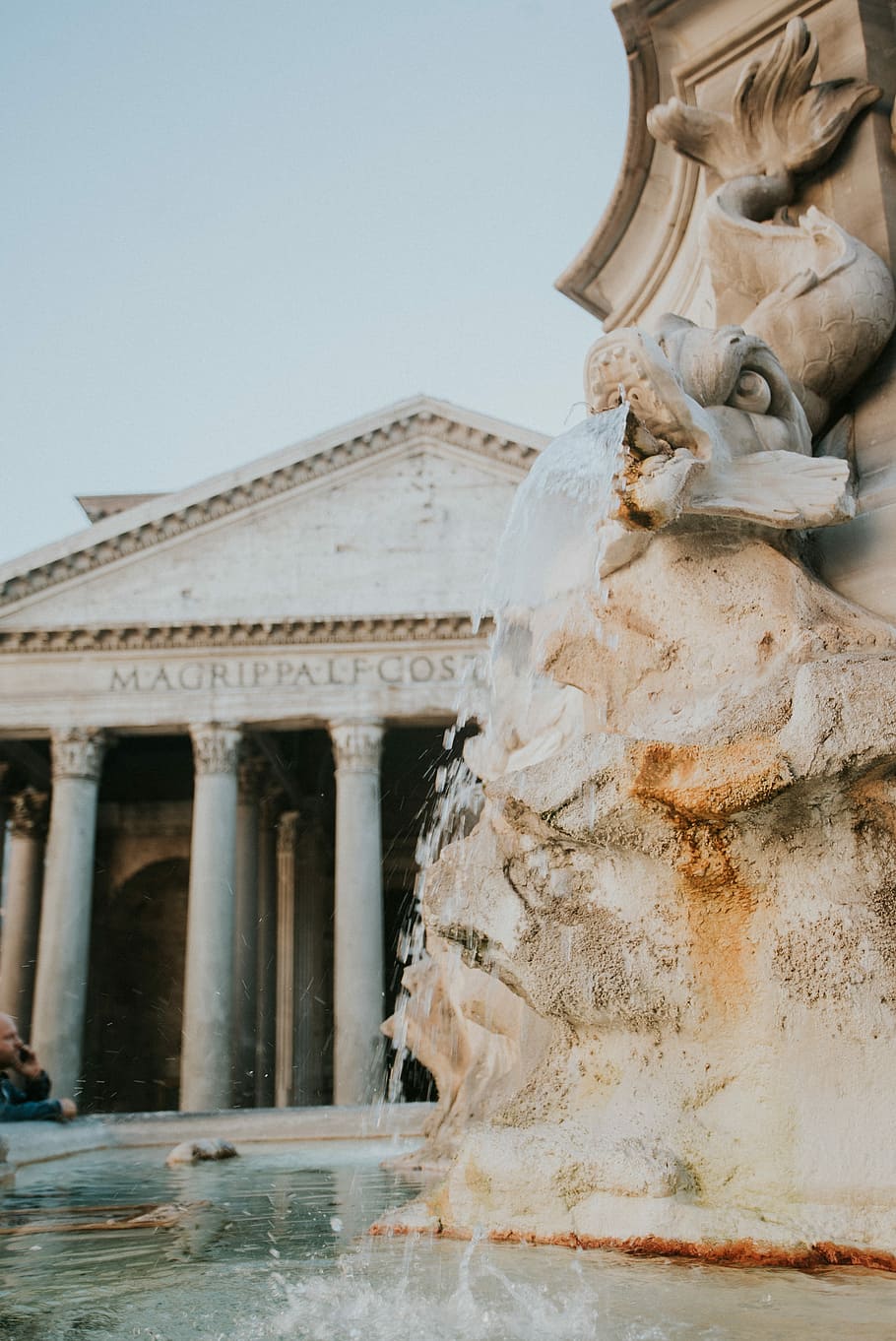 water fountain near concrete structure, Trevi Fountain, Rome HD wallpaper