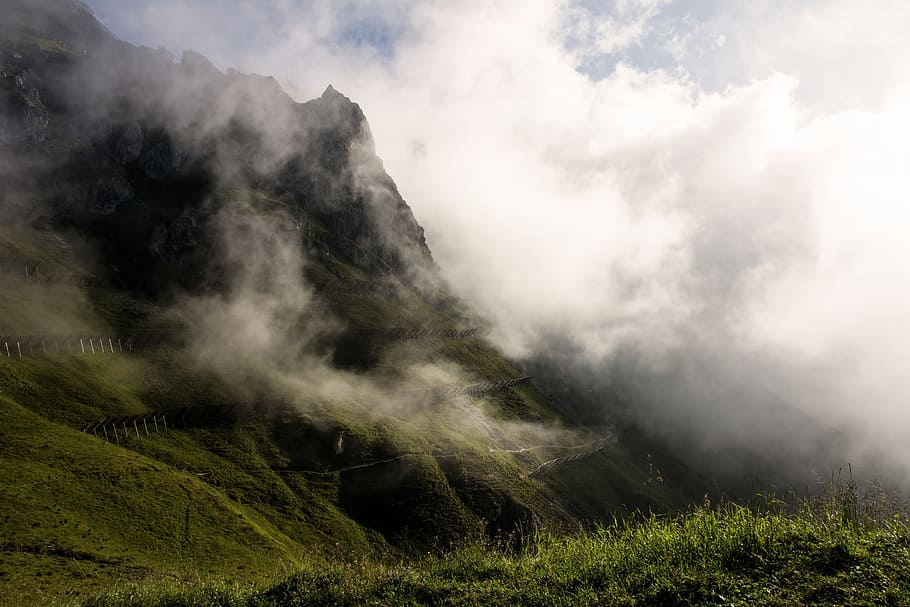 nature, landscape, mountain, clouds, sky, travel, adventure HD wallpaper