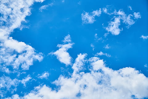 white clouds, sky, blue, atmosphere, air, space, clean, spacious HD wallpaper