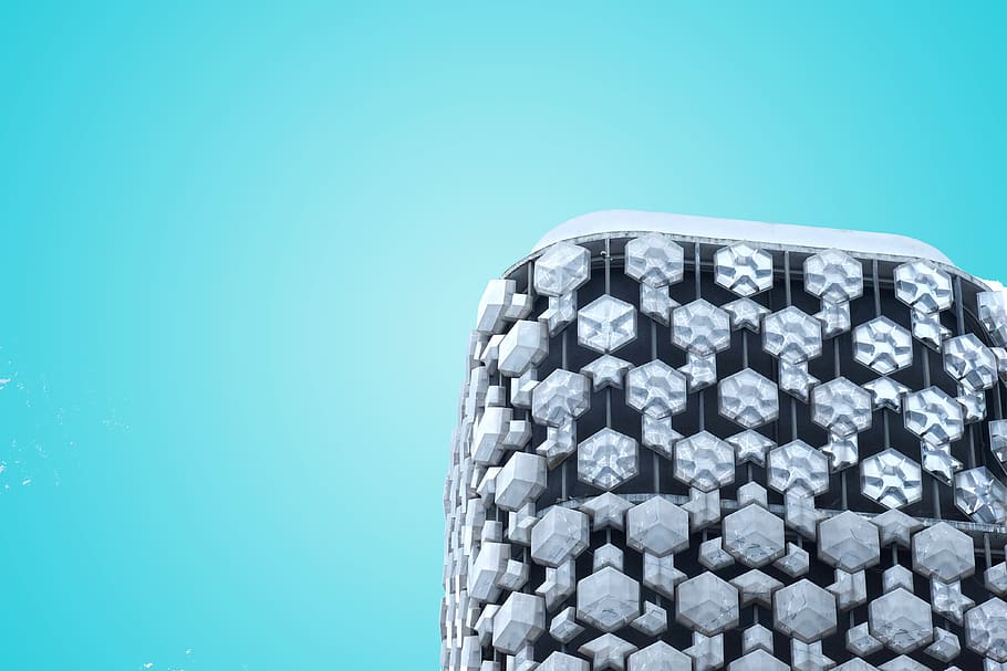 design, diamond, blue background, unknown, copy space, no people HD wallpaper