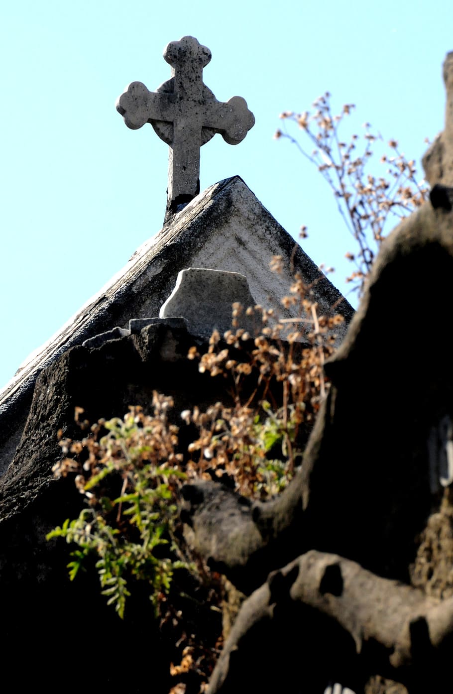 cemetery, cross, building, religion, christianity, spirituality HD wallpaper