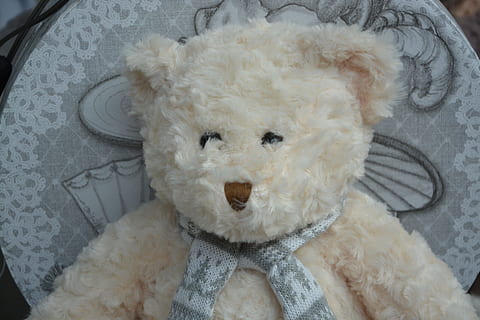 bear plush, doudou, hug, soft, child, sitting, animal representation HD wallpaper