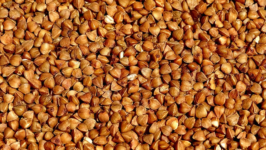 buckwheat, grain, texture, useful, grains, backgrounds, food and drink HD wallpaper