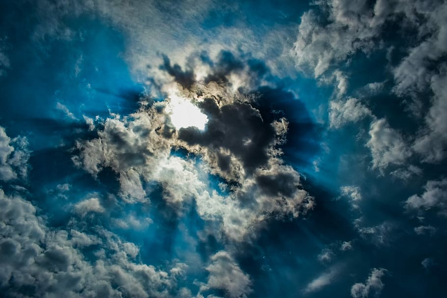 time lapse photography of clouds and sun, sky, weather, nature HD wallpaper