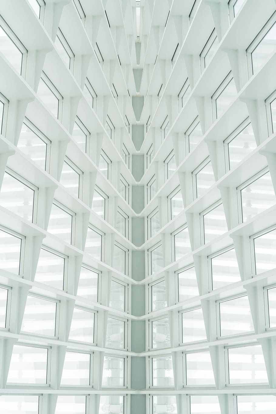 photo of glass frames, architectural photography, window, white HD wallpaper