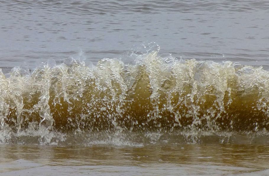 water, elbe, wave, beach, spray, river, shipping, bank, river landscape HD wallpaper