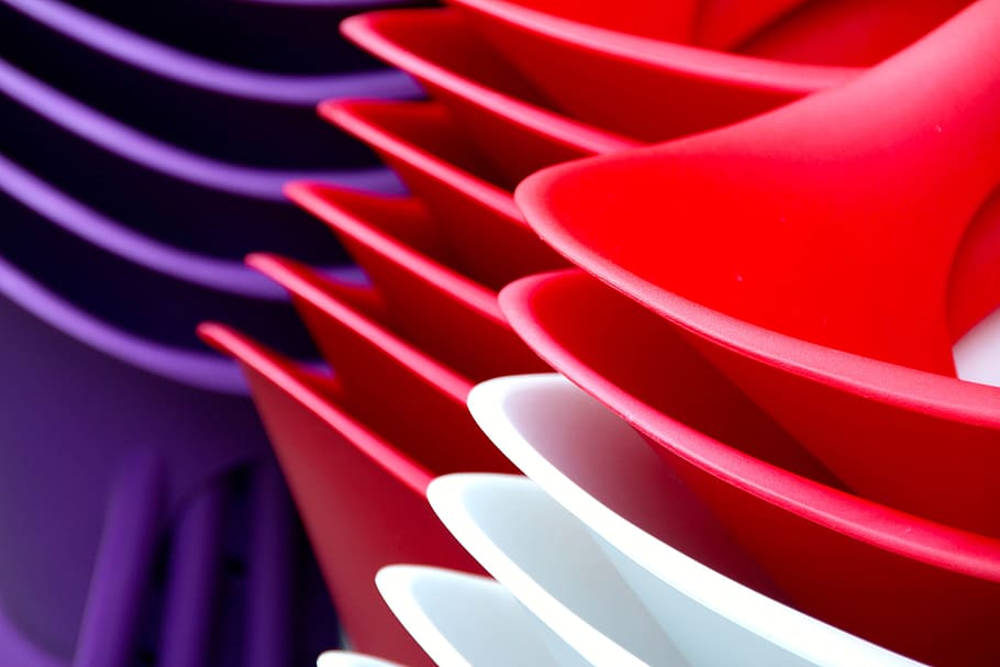 plastic, stack, stacked, art object, red, no people, arts culture and entertainment HD wallpaper