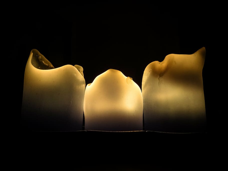 candle, mood, dark, wax, night, heat, candlelight, indoors HD wallpaper