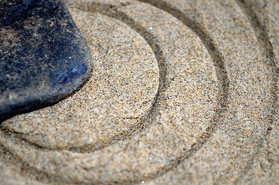 stone, sand, circle, circles, macro, symbol, background, backgrounds HD wallpaper