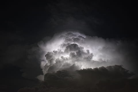 black-and-white, sky, clouds, dark, dark clouds, monochrome, stormy HD wallpaper
