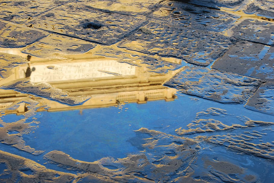 Reflection, Florence, Firenze, cobble stone, full frame, no people HD wallpaper
