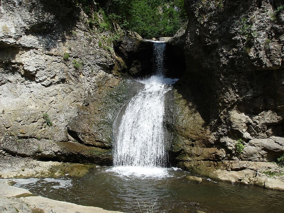 waterfall, nature, river, dryanovo, bulgaria, motion, beauty in nature HD wallpaper