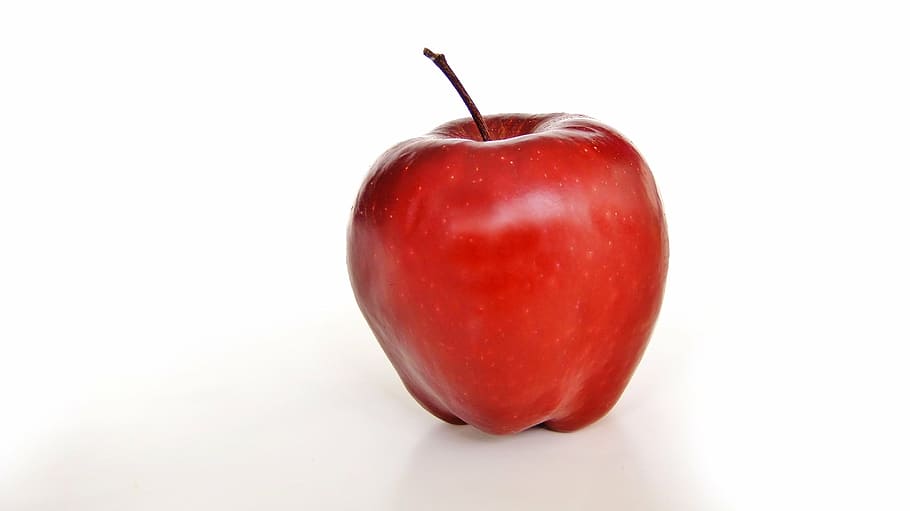 ripe apple, apples, fruit, fruits, red, food and drink, healthy eating HD wallpaper