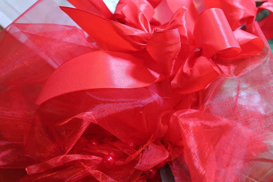 band, red, gift, packaging, loop, gift tape, close-up, full frame HD wallpaper