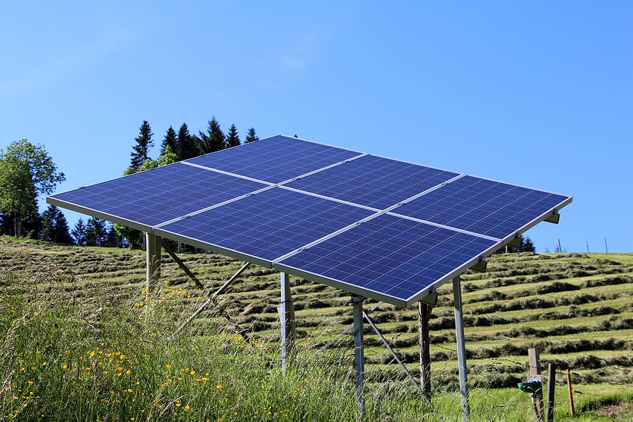 blue and gray solar panel, Solar Energy, Current, technology HD wallpaper