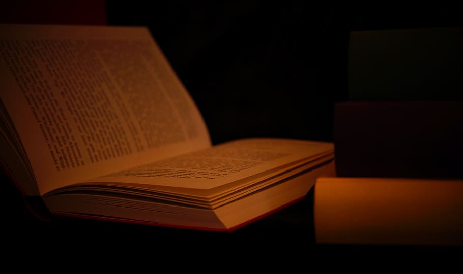 dark, gloomy, books, pages, paper, read, bound, browse, cover, HD wallpaper