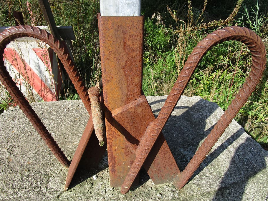 stainless, mast, post, concreted, rusty, metal, no people, day HD wallpaper