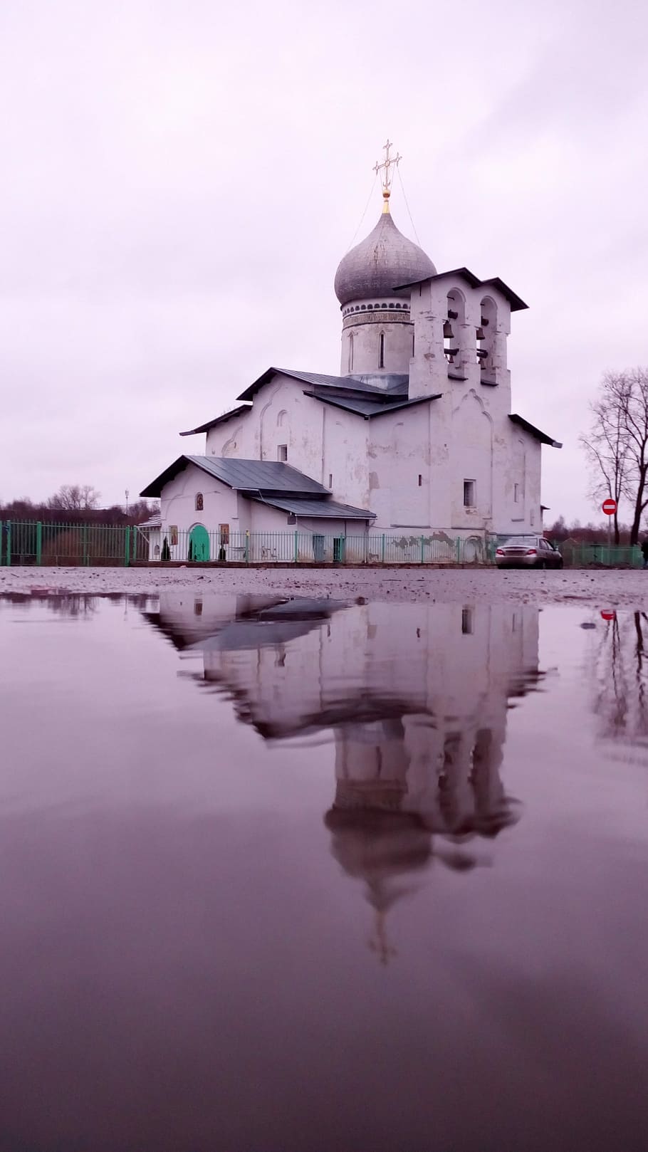 Pskov, Temple, Church, Reflection, Pond, beautiful, russia HD wallpaper
