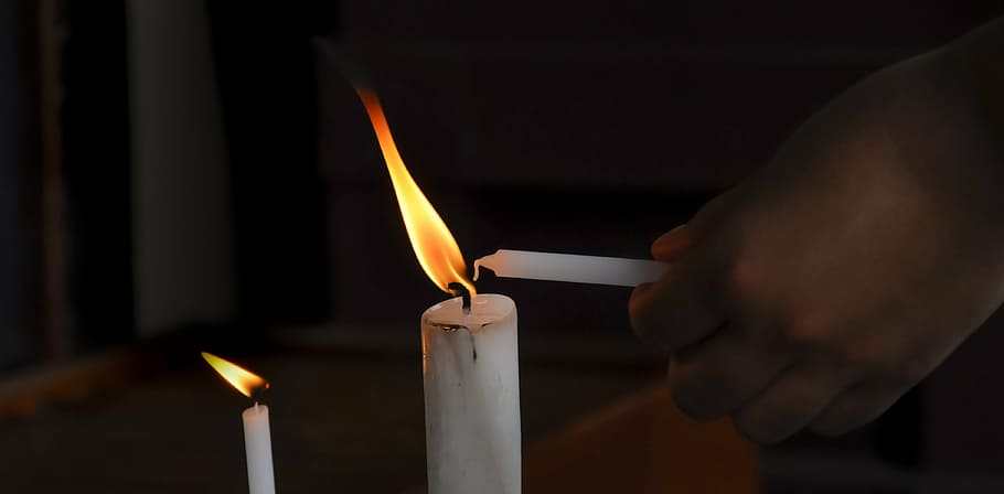 person holding white candle, ash, blur, burn, burnt, candlelight HD wallpaper