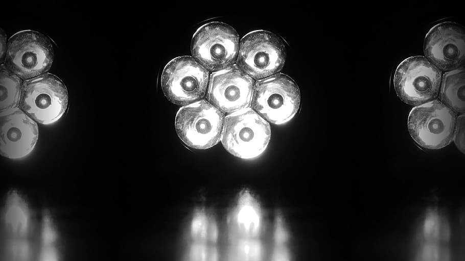 Flashlight, Lamp, Focus, Lighting, lights, led, black background HD wallpaper