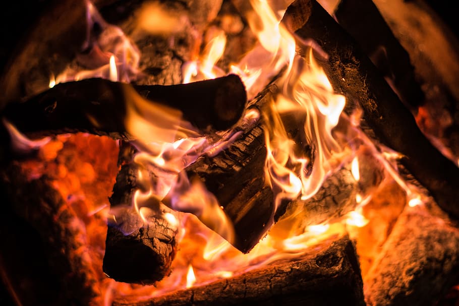 fire, flame, carbon, burn, hot, mood, campfire, fireplace, grill HD wallpaper