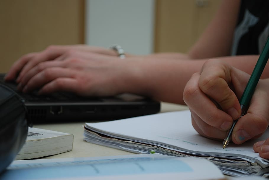 person using green ballpoint pen, Study, Write, Hands, School HD wallpaper
