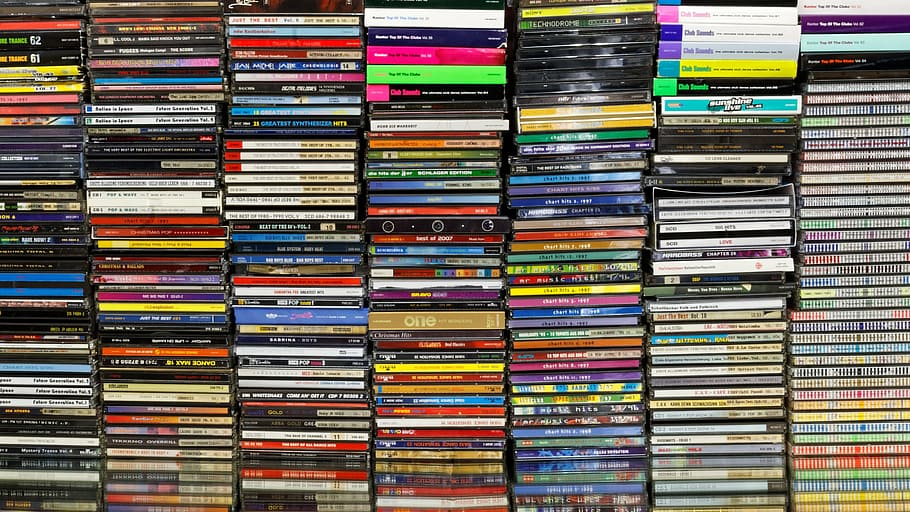 assorted-movie case lot, cd, music, hifi, audio, entertainment, HD wallpaper