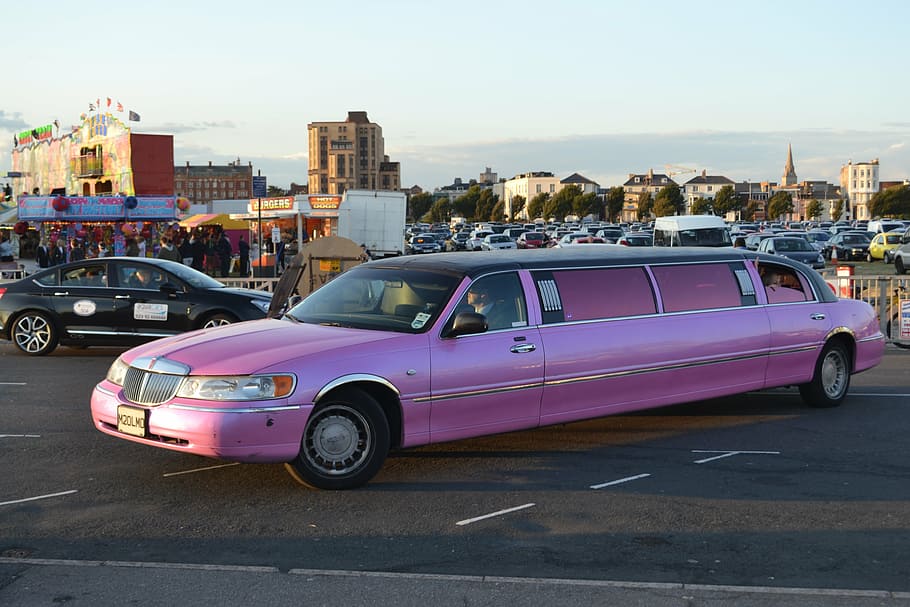limousine, rosa, auto, car, mode of transportation, city, motor vehicle HD wallpaper