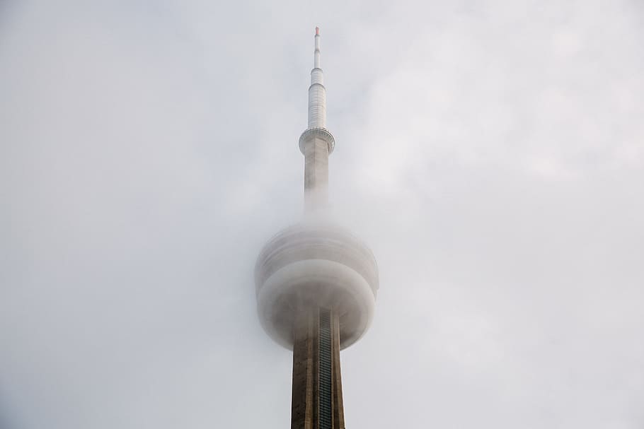 CN tower, worm's-eye view photography of CNN Tower in Canada, HD wallpaper
