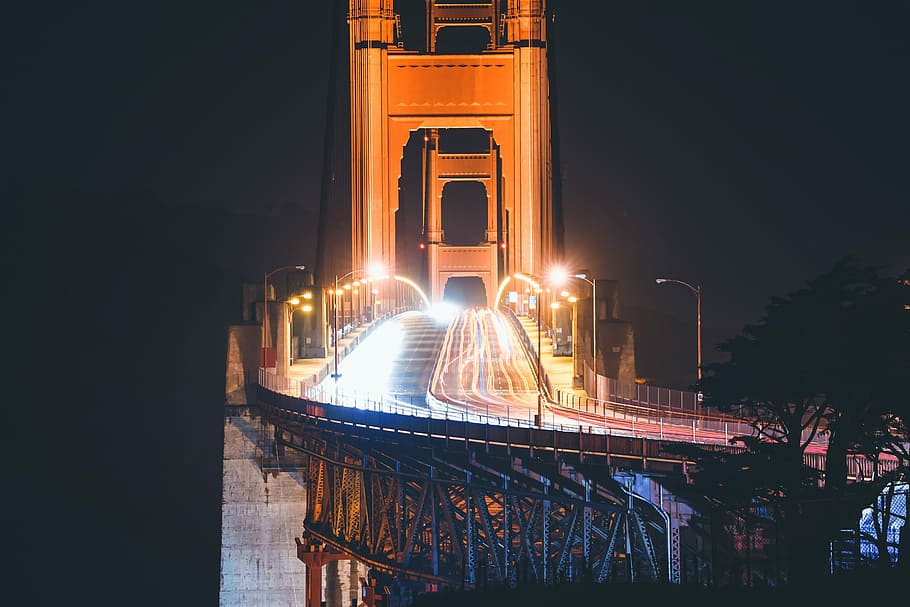 time-lapse photo of Golden Gate Bridge, San Francisco, time lapse photo of bridge HD wallpaper