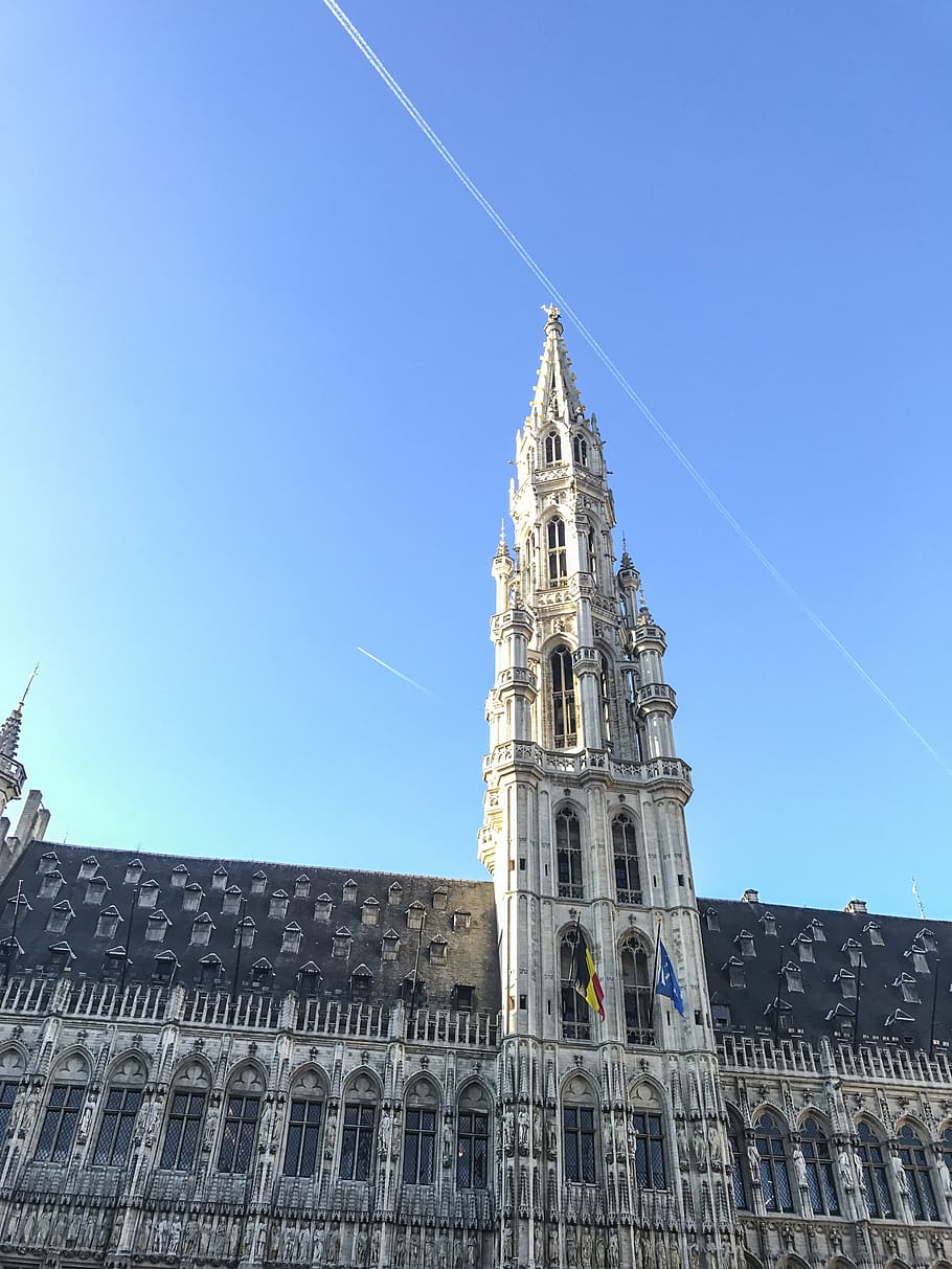 building, gothic, brussels, built structure, building exterior HD wallpaper