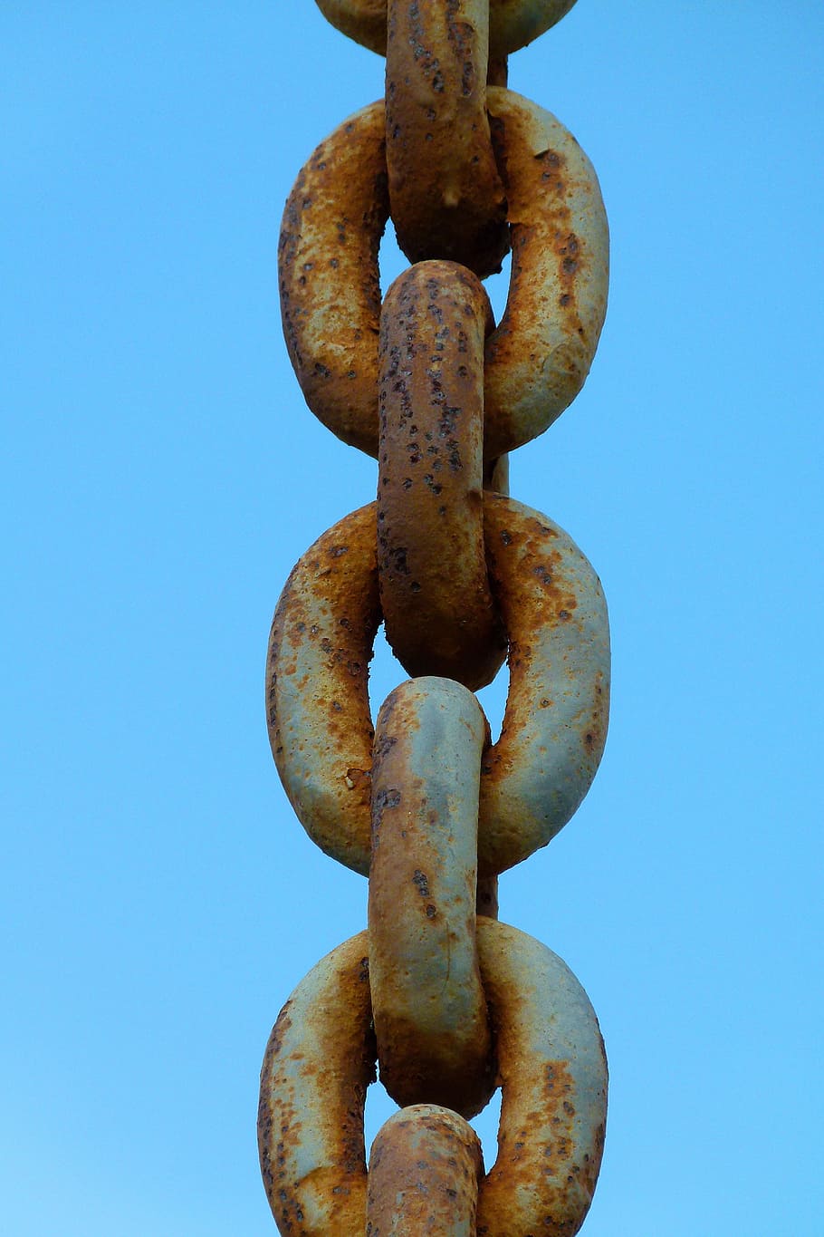 string, sky, chained, symbol, oxide, links, metal, no people HD wallpaper