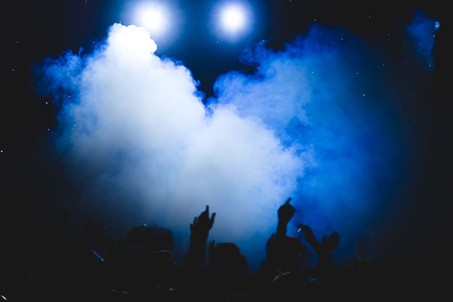 people and smoke photo, untitled, Concert, evening, dark, club, HD wallpaper