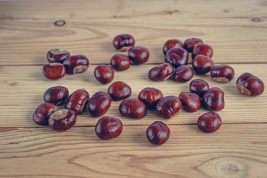 chestnuts, autumn, boards, food and drink, freshness, still life HD wallpaper