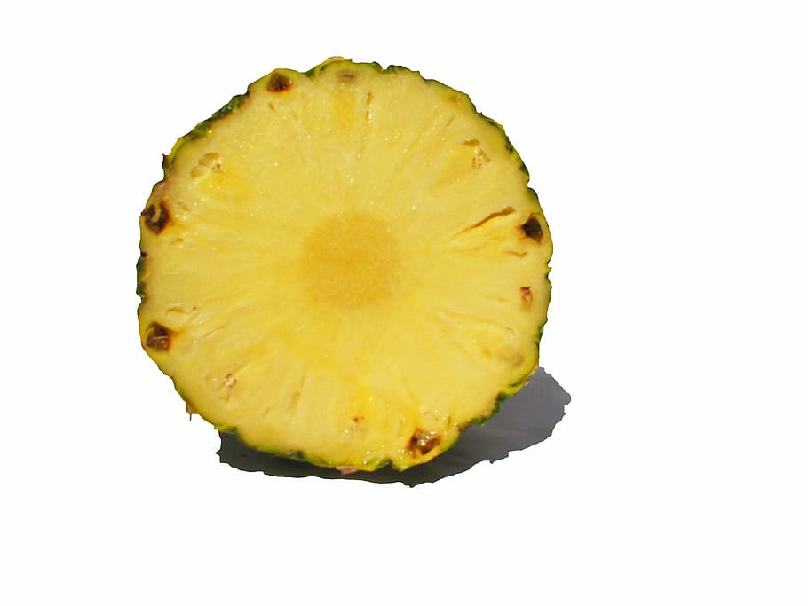 sliced pineapple, fruit, food, freshness, ripe, cross Section HD wallpaper