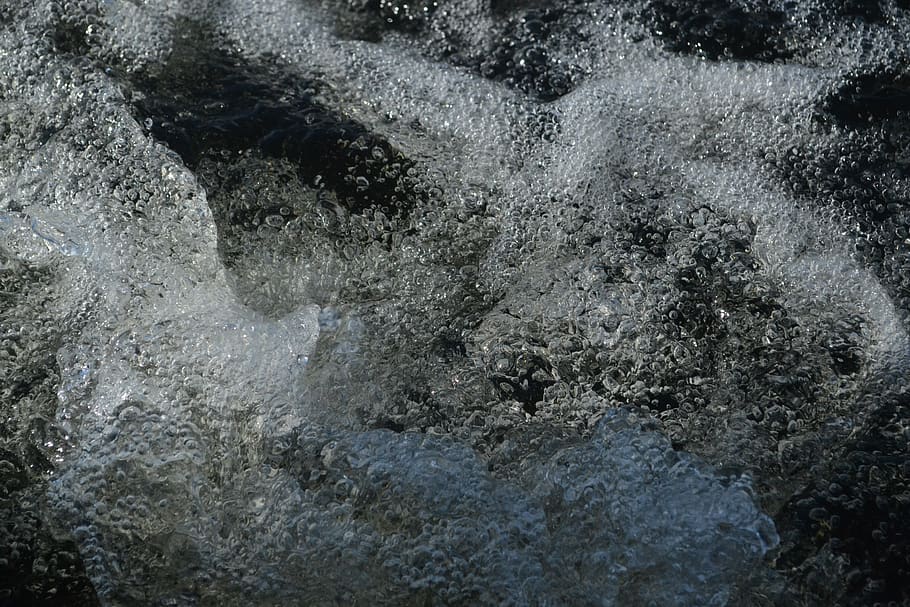 water, foam, bubble, spray, no people, full frame, textured HD wallpaper