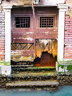 Architecture, Building, Door, Old, Ruin, lapsed, stainless HD wallpaper