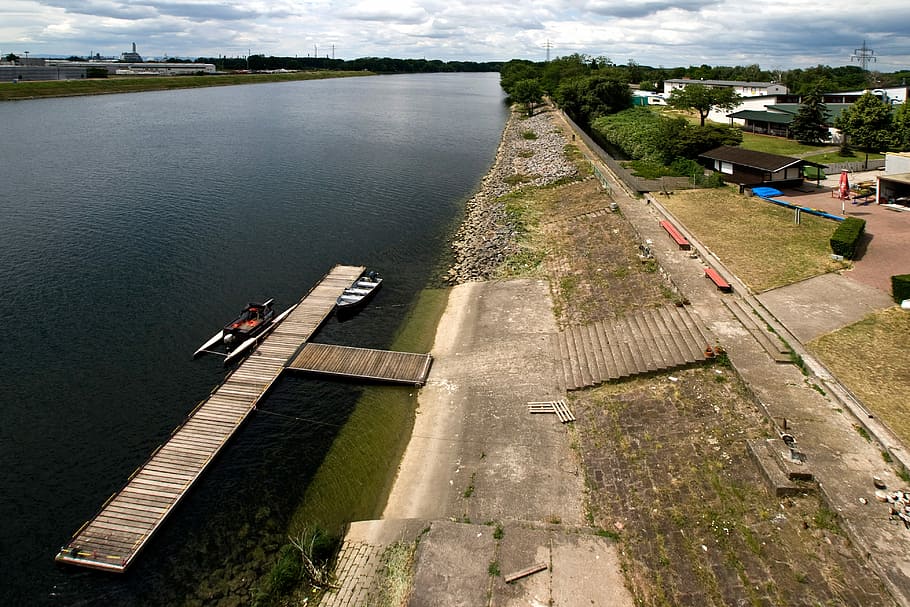 Neckar, Mannheim, Ship, Jetty, ship jetty, water, built structure HD wallpaper