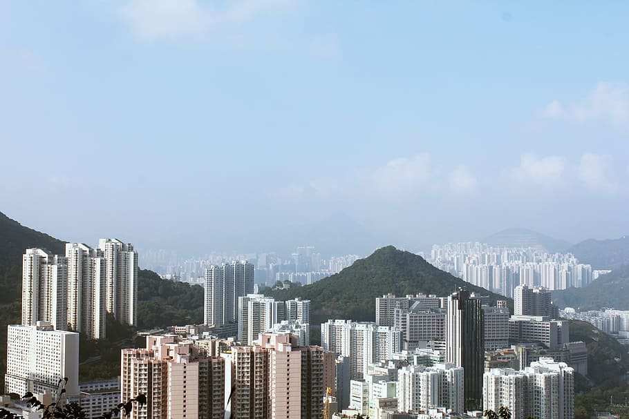 aerial photography of high-rise buildings at daytime, architecture HD wallpaper
