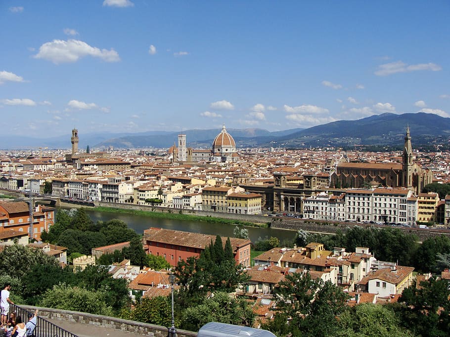florence, stone, architecture, cathedral, building, italy, magnificent HD wallpaper