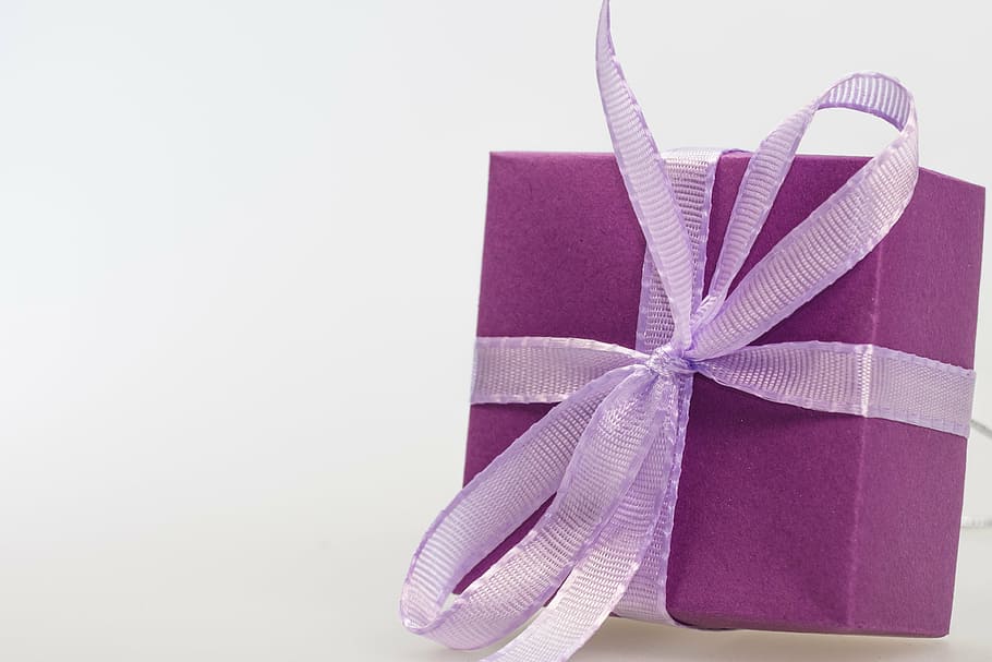 purple gift box, made, surprise, loop, christmas, festival HD wallpaper
