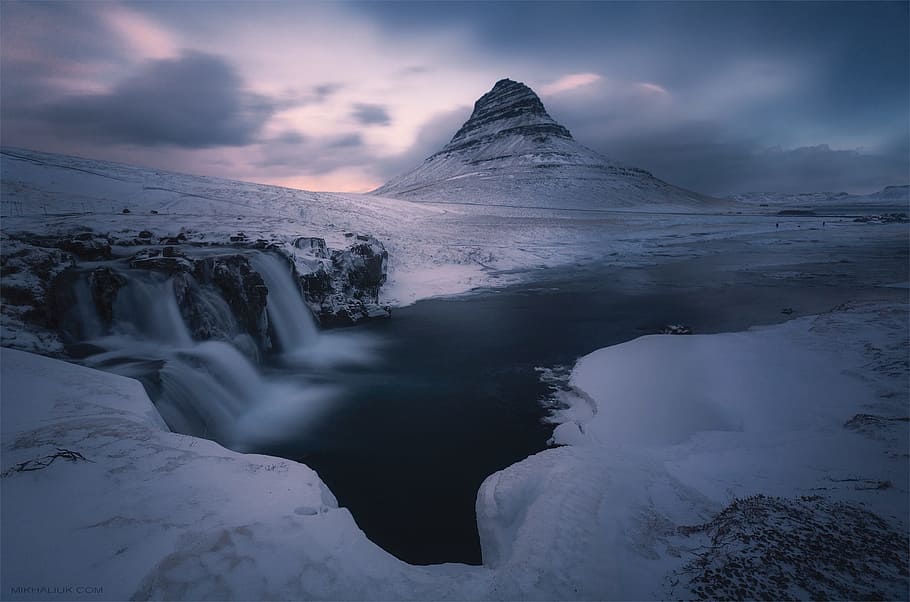 water, landscape, snow, ice, outdoors, cold temperature, sky HD wallpaper