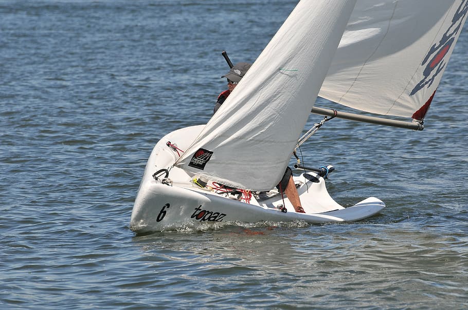person riding sailboat during daytime, sailing, regatta, nautical Vessel HD wallpaper